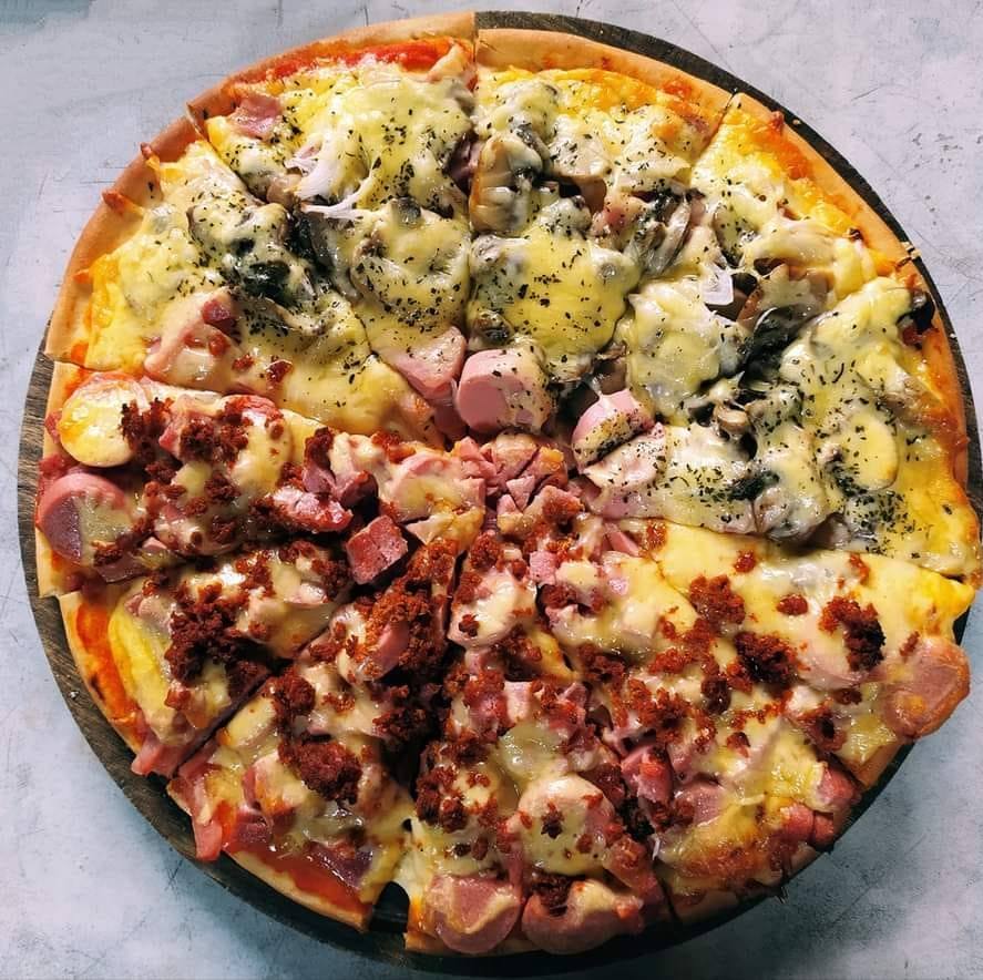 Pizza mitad y mitad