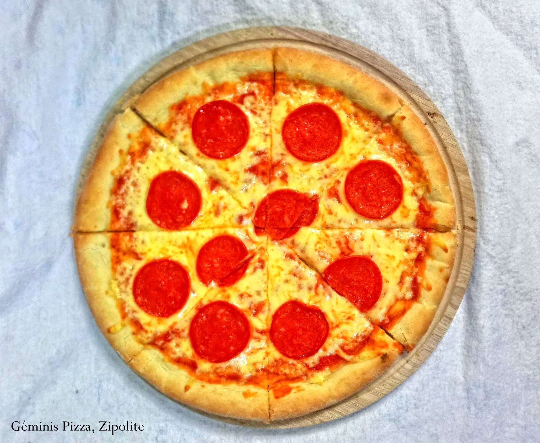 Pizza vista desde arriba